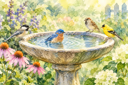Birdbath Water Depth for Happy Garden Birds