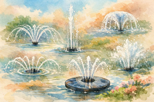 Solar Fountain Spray Nozzle Patterns Explained