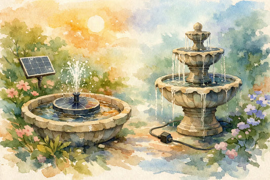 Solar Versus Electric Fountains for Your Garden