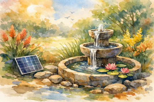 Solar Powered Water Fountains for Aussie Gardens