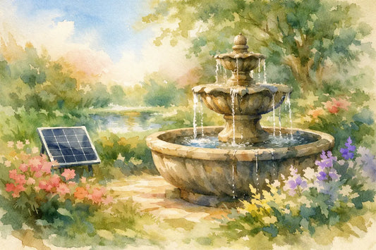 Best Solar Powered Garden Fountain With Battery Backup