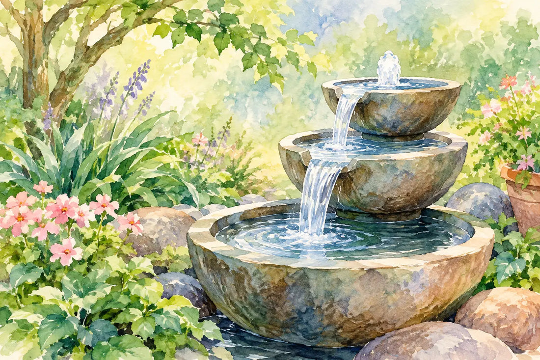 Battery Fountains for Easy Garden Water Movement