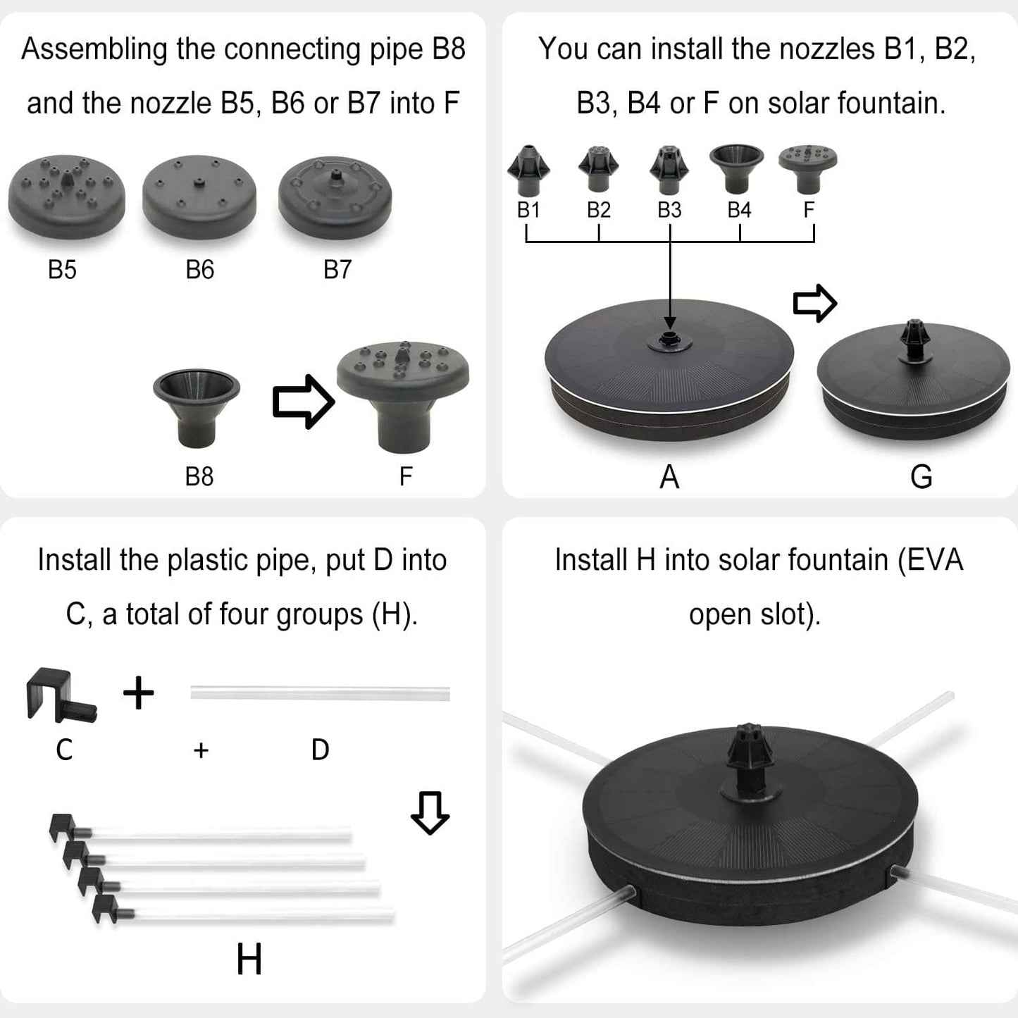 3.5W Solar Fountain with Battery